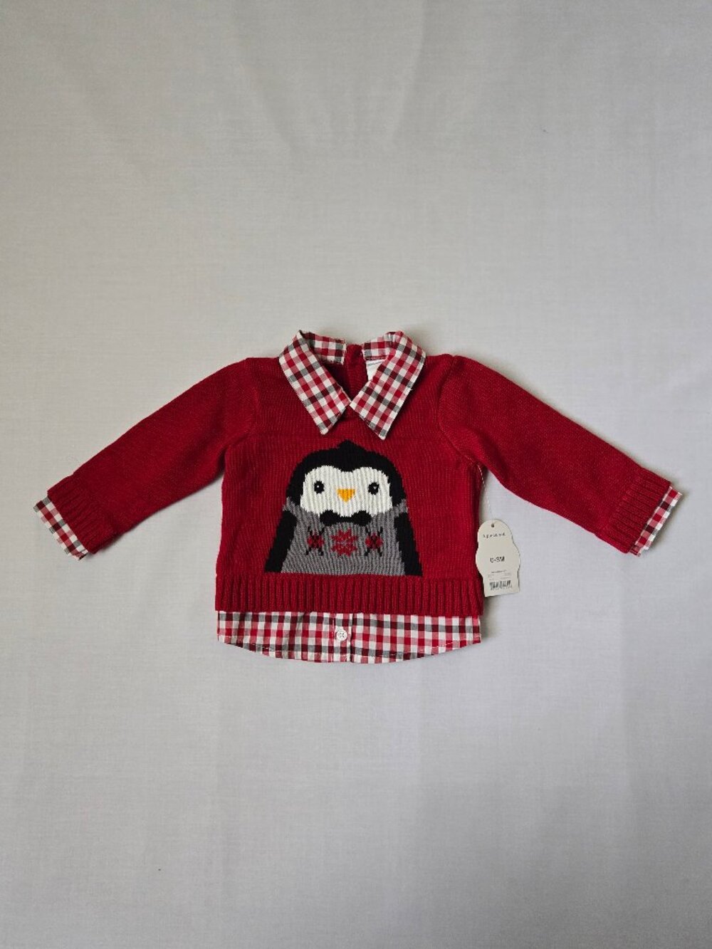 Wonder Nation Baby Penguin Sweater Shirt Set 0-3M NWT